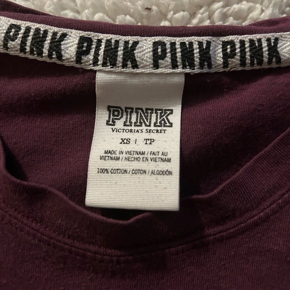 Victoria’s Secret PINK Dark Purple Oversized Long Sleeve - Picture 5 of 5